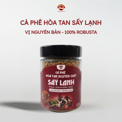 Cà phê Hòa Tan Sấy lạnh 100% Robusta  - 150G