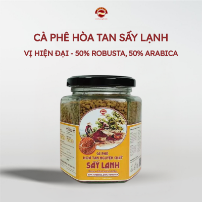 Cà Phê Hòa Tan Sấy Lạnh 50% Robusta, 50% Arabica - 150G